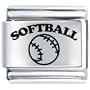 Softball Sports Italian Charms
