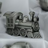 Train Pewter Bank