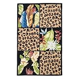 Safavieh HK300A Chelsea Collection Hand-Hooked Multicolor Wool Round Area Rug, 8-Feet Round