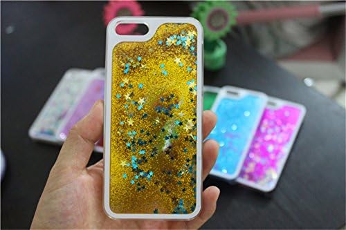 Borch Fashion Sparkling Stars Quicksand Liquid Hard Case Cover for Iphone 4 4g 4s (Golden)