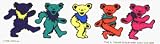 Grateful Dead - Mini Jerry Bears on Clear Sticker / Decal