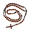 Brown Colored Bi-Cone Beaded Rosary with Photographs