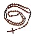 Brown Colored Bi-Cone Beaded Rosary with Photographs