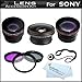 37mm Lens Kit Bundle For Sony HDR-CX130 HDR-CX160 HDR-CX360V HDR-CX560V HDR-CX700V HDR-XR160 Handycam Camcorder Includes .21x Fisheye Lens + 3PC Filter Kit + Wide Angle Lens + 2X Telephoto Lens + More