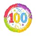 1 x 100th Birthday Balloon - Flat Foil Balloon - 18" foil