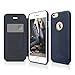 iPhone 6S Plus Case, elago [Leather Hole Flip] - [Card Slot][Screen Protection][Premium Hybrid Construction] - for iPhone 6/6S Plus (Jean Indigo)