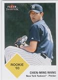 2003 Fleer Tradition Update Glossy # 289 Chien-Ming Wang ROO RC (Serial #d 068/100) - New York Yankees Rookie Baseball Card - In Protective Display Case