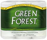 Green Forest Unscented Bathroom Tissue, 100% Recycled Paper, Whitened Without Chlorine, 12-Roll Packages (Case of 4)