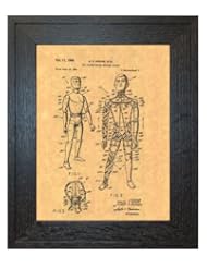 Home: GI Joe Toy Doll Patent Art Print in a Rustic Oak Wood Frame (8.5" x 11") - Frame a Patent