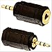 CESS 3.5mm Stereo Jack to 2.5mm Stereo Plug Earphone Adapter - 2.5mm Stereo Male to 3.5mm Stereo Female (jcx) (2 Pack)
