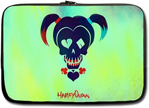 Harley Quinn Logo-Suicide Squad Pattern Twin Side 15.6 Inch Sleeve Bag Fits Most Laptop /Notebook