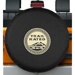 32-33" Premium Jeep Tire Cover - Trail Rated Design - Fits Jeep Wrangler JK