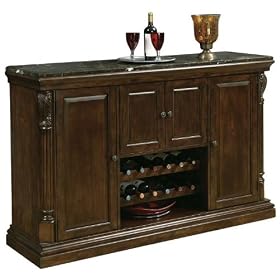 Howard Miller NIAGARA Console with Italian Marble Top 693-006 by Howard Miller Home Bars