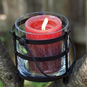 5 Glass Vase and Metal Lantern by 