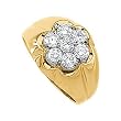 14K Yellow Gold Diamond Man's Ring - 1.00 Ct.