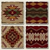Assorted Coaster set~ Southwest Tradition ~4 Tumbled Tile Drink Coasters ~ code 700