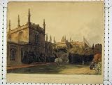 1813 COLOUR PRINT PUBLIC SCHOOL EXETER COLLEGE LIBRARY