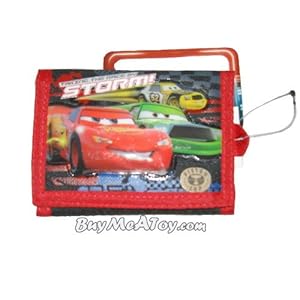 New Disney Cars Mcqueen Red Trifold Wallet Storm Piston Cup