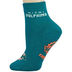 NFL Miami Dolphins Ladies Aqua Slipper Socks