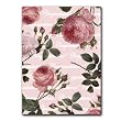 "Congratulations" with pink rose collage - 5" x 7" Vellum Overlay Greeting Card