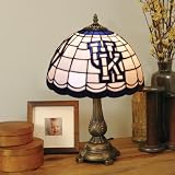 KENTUCKY WILDCATS 20 Hand Cut Stained Glass TIFFANY TABLE LAMP with a Cast Metal Base