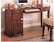 KIDNEY SHAPED COMPUTER DESK IN CHERRY FINISH