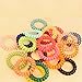 TR.OD Women's Telephone Line Design Hair Band Tie Rope Circle Ring Bracelet Random Colors Set of 5