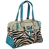 Poodlebags Funkyline - Exotic Remix - Golden Apple - zebra petrol 3FL0313GOLDZ, Damen Shopper 45x30x19 cm (B x H x T)