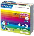 三菱化学メディア Verbatim BD-R LTH TYPE 1回記録用 25GB 1-6倍速 5mmケース 10枚パック ワイド印刷対応 ホワイトレーベル DLR25RP10V1