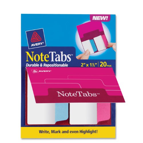 Avery NoteTabs Books, 2 x 1.5 Inch, Assorted Colors, Pack of 20 (16387) Avery NoteTabs Books, 2 x 1.5 Inch, Assorted Colors, Pack of 20 (16387)
