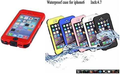 Universal Shockproof, Waterproof case, Hard Phone case for iPhone 6 &amp; 6S (Red)