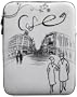 14 inch Caf� in Paris Silver Gray Netbook Notebook Laptop Sleeve Bag Carrying Case for Apple, Acer, Asus, Dell, HP, Sony, Toshiba