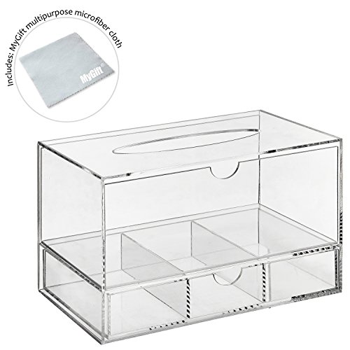 Modern Clear Acrylic Countertop Pull Out Storage Drawer / Cosmetic