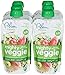 Plum Organics Tots Baby Food Pouch | Mighty Veggie | Zucchini, Apple, Watermelon and Barley | 4 Ounce | 6 Pack | Organic Food Squeeze for Babies, Kids, Toddlers