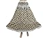 Bohemian Lace Tan Polka Print 4 Tiered Long Cotton Skirt for Women 38"