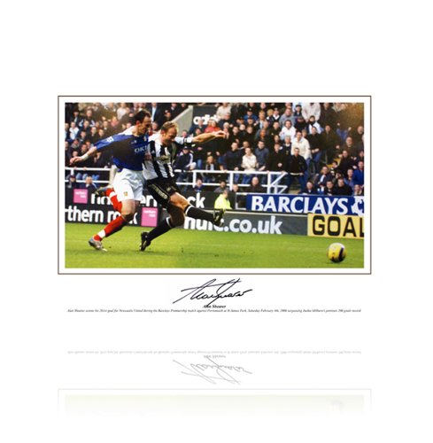 Newcastle United photo signed by Alan Shearer