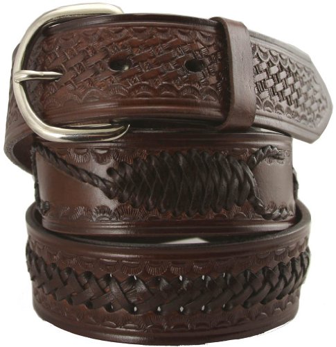 Western Scorpion X Hand Woven Genuine Leather Belt 1-1/2