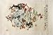 Chinese Sumi Art Brush Painting - Plum Blossoms, Chrysanthemums, Lily Bulbs, Lychees - Watercolor on Rice Paper