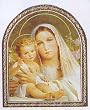 Madonna of the Lilies Plaque, 9.5" x 7.5" - MADE IN ITALY