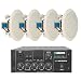 100v Ceiling Speaker Kit With 4 Speakers Amp Cable Mic