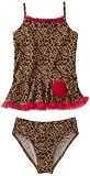 Flapdoodles Girls 7-16 Princess Two Piece Bathing Suit, Leopard Print, 8