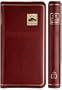 Leather Slimline Russian Bible / Red Leather, Compact Reference Bible with Zipper / Synodal Russian, Dictionary / Golden Edge / 83X175mm
