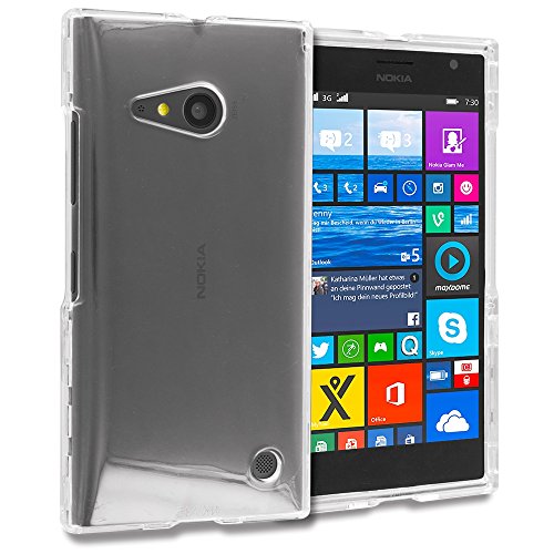 Nokia Lumia 730 735 Case, TechSpec(TM) Clear Crystal Transparent Hard Case Cover for Nokia Lumia 730 735