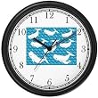 Beluga Whale Collage - JP - Animal Wall Clock by WatchBuddy Timepieces (White Frame)