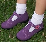 Laura Ashley Lilac Purple Suede Nubuck T-Strap Shoes