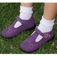 Laura Ashley Lilac Purple Suede Nubuck T-Strap Shoes