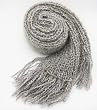 Handmade Chunky Scarf in Glittery Acrylic Gray Yarn (Men/women, 100% Hand-knitted)
