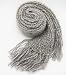 Handmade Chunky Scarf in Glittery Acrylic Gray Yarn (Men/women, 100% Hand-knitted)