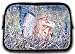 High quality printed satin Cosmetic Bag :Comes with attached mirror.:Aprox. 7" x 4 3/4" x 3"