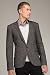 Tse Skinny Herringbone Black Blazer